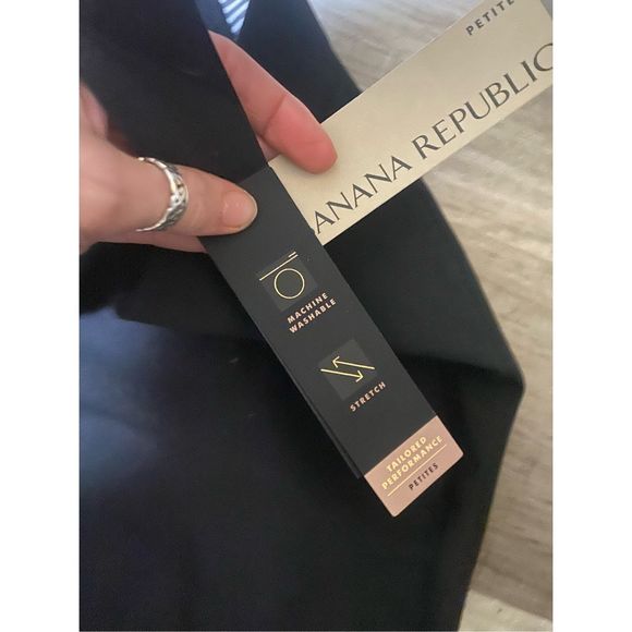 Banana Republic NWT RYAN SLIM WOOL-BLEND PANT Black Italian, Size 4p, MSRP $98 - Picture 8 of 11